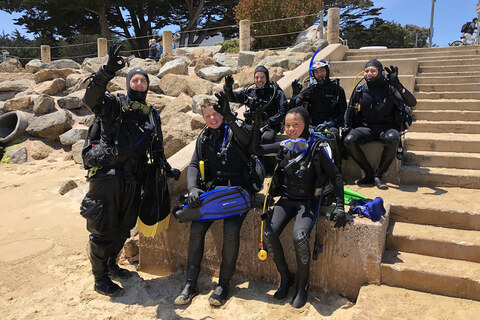 Me teaching Open Water to kids